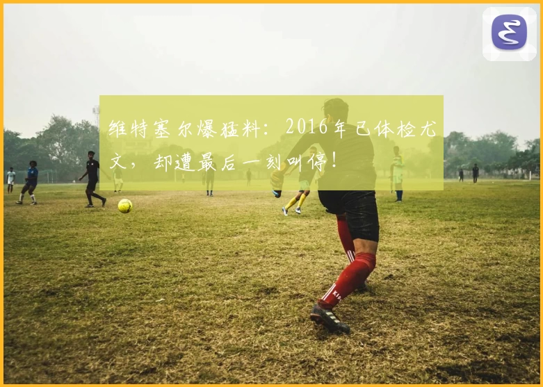 维特塞尔爆猛料：2016年已体检尤文，却遭最后一刻叫停！